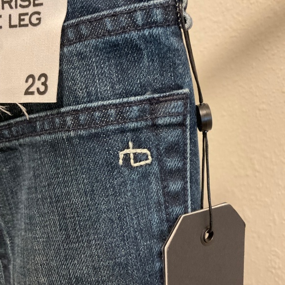 NWT, Rag and Bone Lori Mid Rise Wide Leg Jeans, Size 23, MSRP $258.00 - Picture 6 of 8